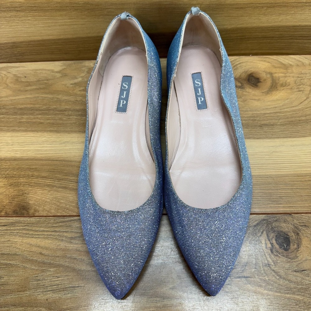SJP by Sarah Jessica Parker Sparkling Blue Pointed Toe Flats
